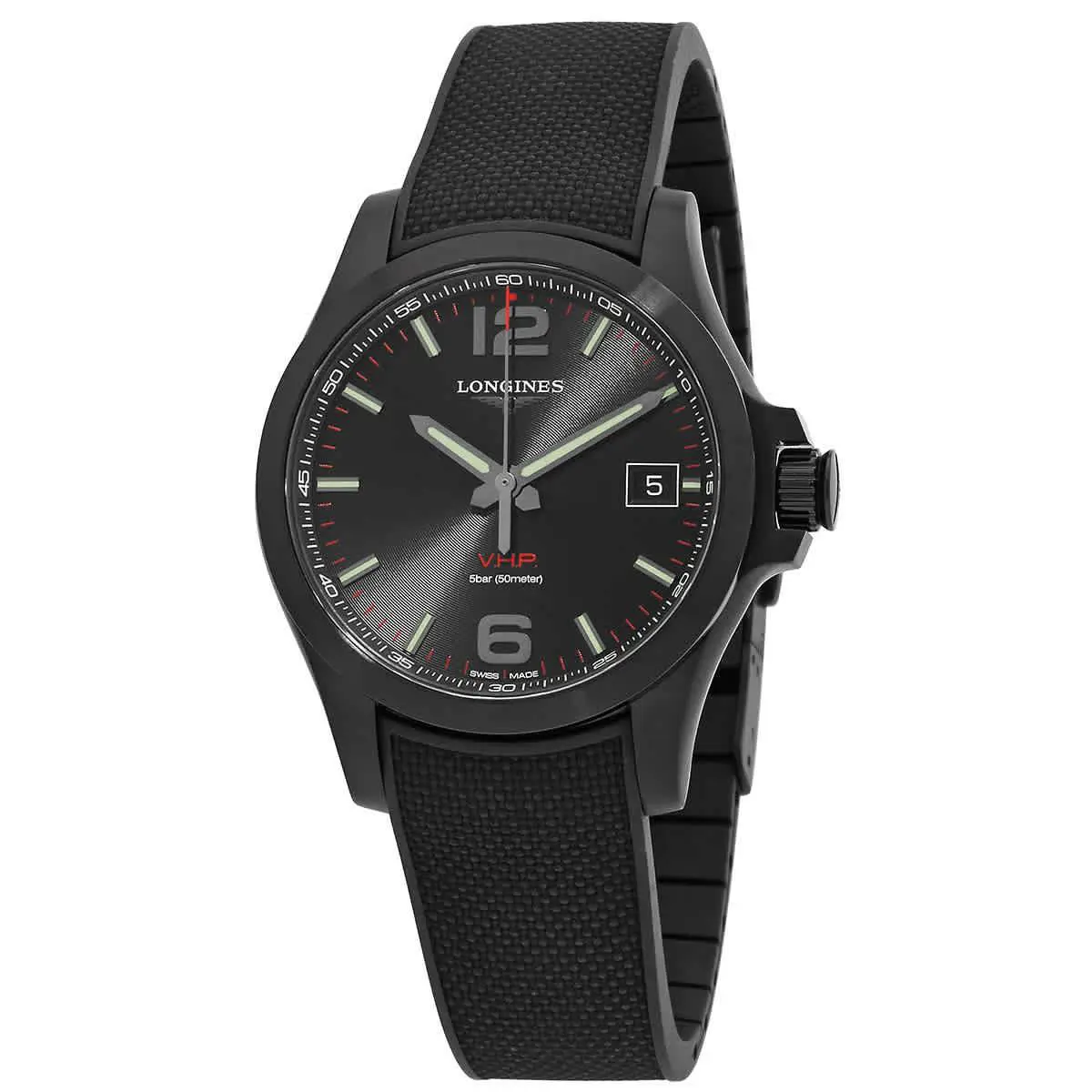 Longines Conquest Quartz Black Dial Men`s Watch L3.716.2.56.9