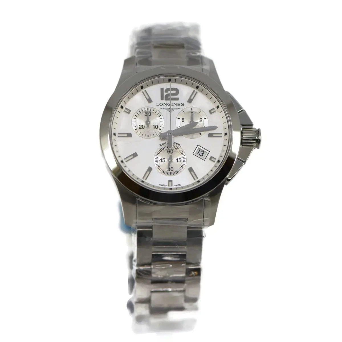Longines Conquest Stainless Steel Watch L3.379.4.76.6