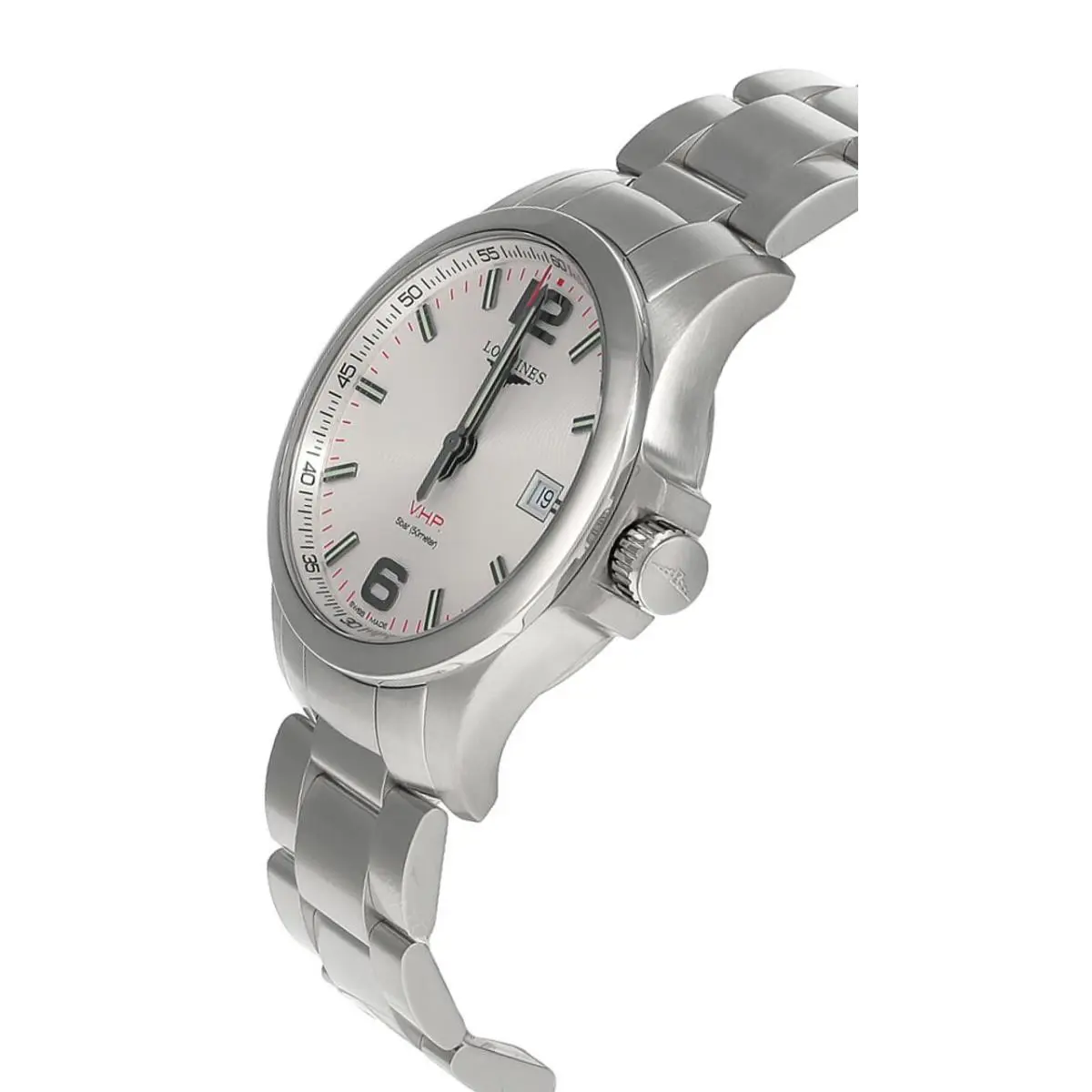 Longines Conquest V.h.p 43mm Silver Dial SS Men`s Watch L3.726.4.76.6