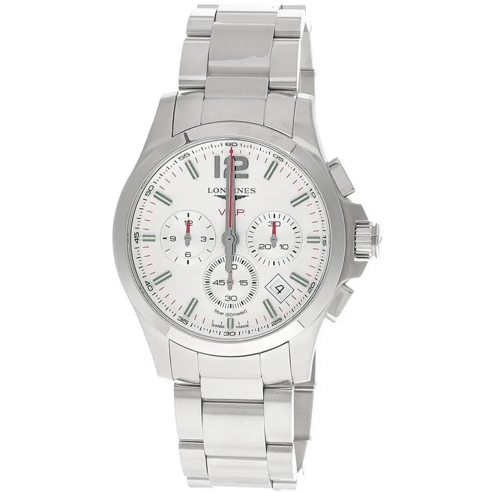 Longines Conquest V.h.p. Quartz 42mm Silver Dial SS Men`s Watch L3.717.4.76.6