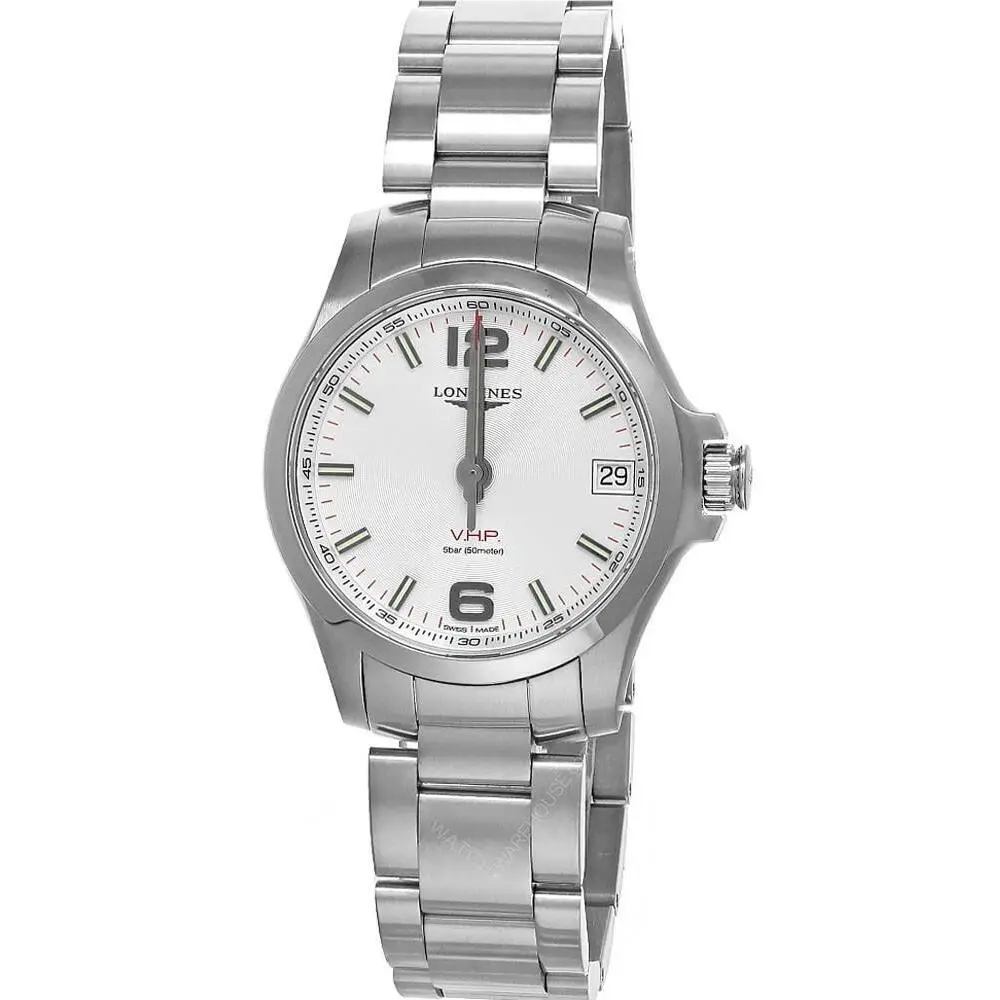 Longines Conquest Quartz Silver Dial Watch L3.316.4.76.6