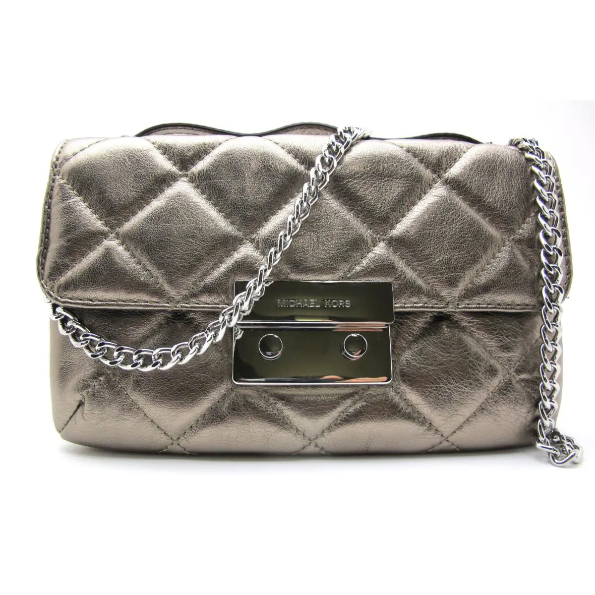 Michael Kors Sloan Convertible Cross-body Wallet on Chain Oxblood Multi Leather