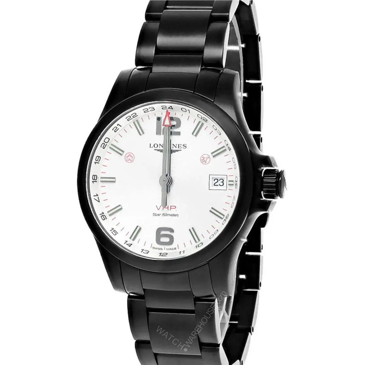 Longines Conquest V.h.p Quartz 41mm Silver Dial Men`s Watch L3.718.2.76.6