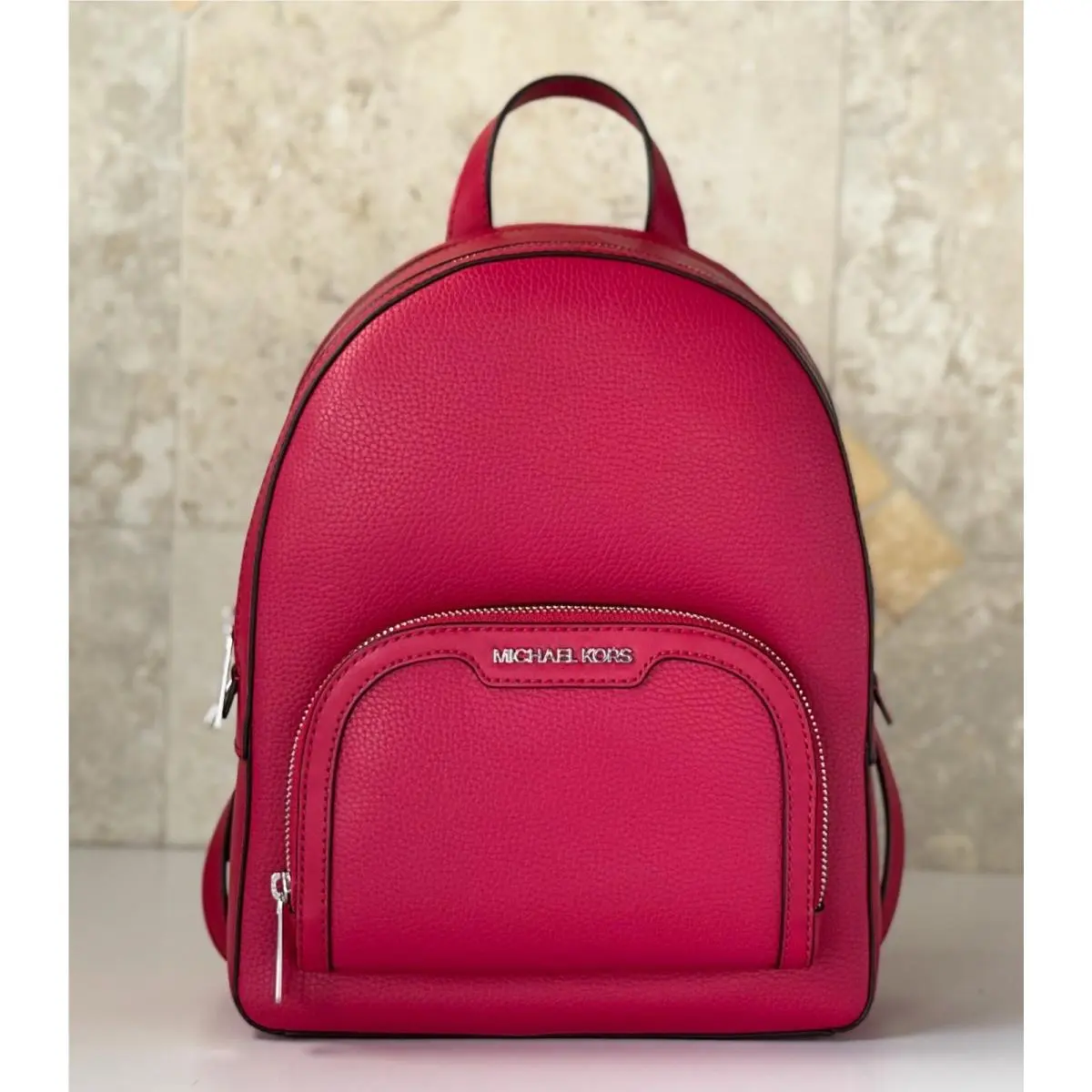 Michael Kors Jaycee Medium Pocket Backpack Dark Raspberry