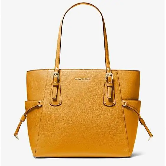 Michael Kors Voyager East West Drawstring Tote Shoulder Bag Oyster
