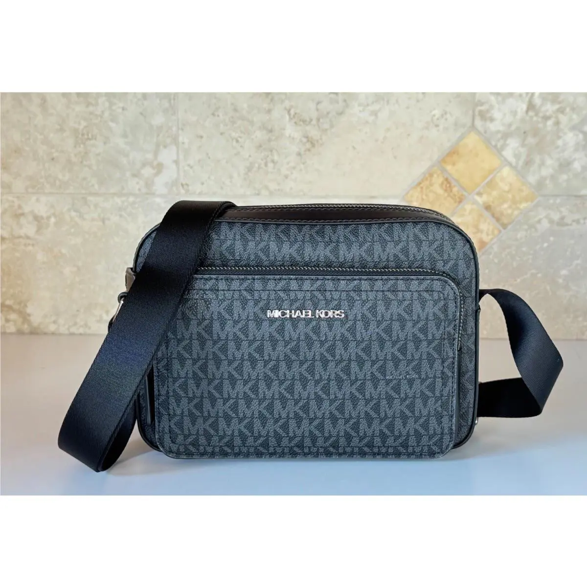 Michael Kors Cooper East West Shoulder Crossbody Flight Bag Admiral/pale Blue