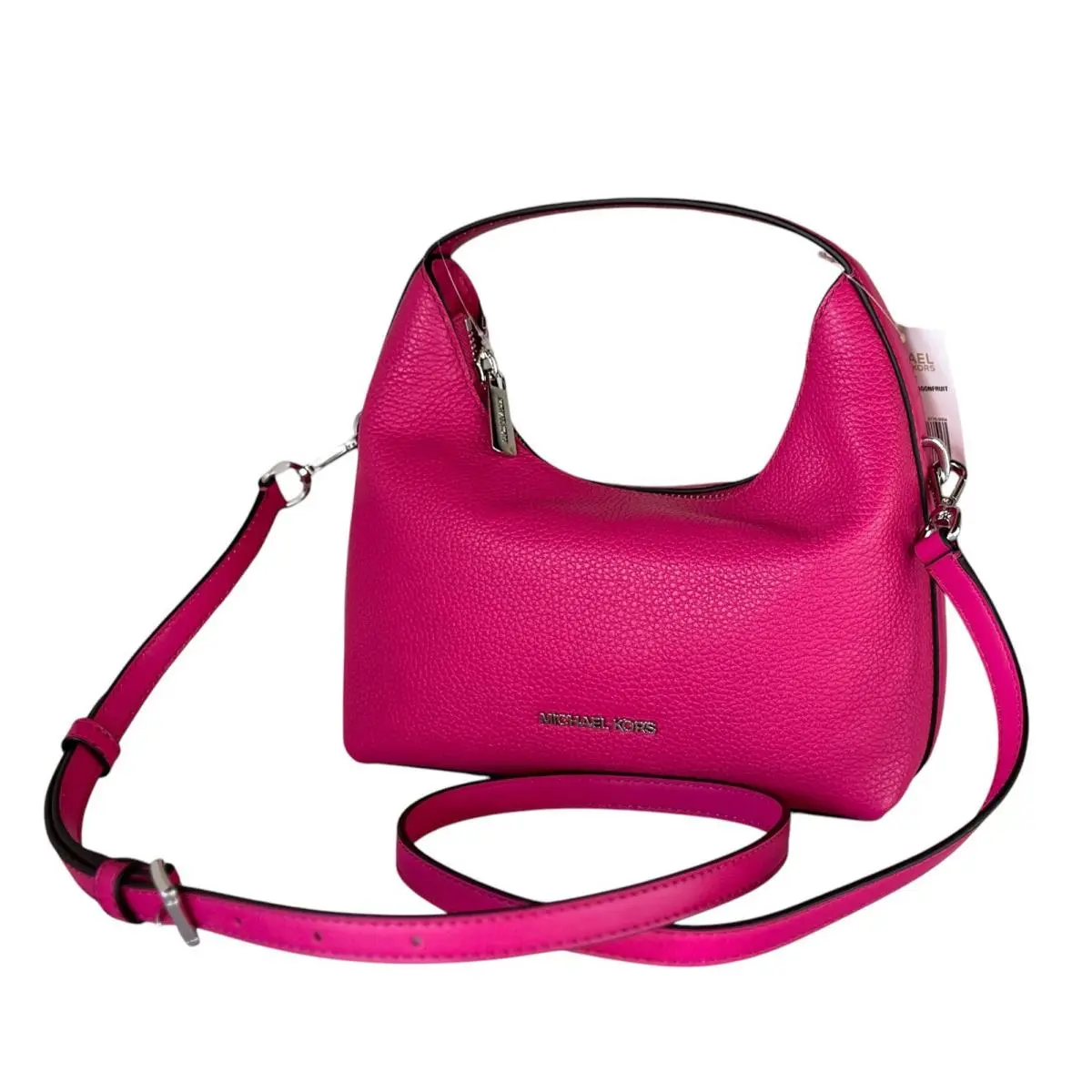 Michael Kors Ember Small Shoulder Crossbody Bag Dragon Fruit/silver