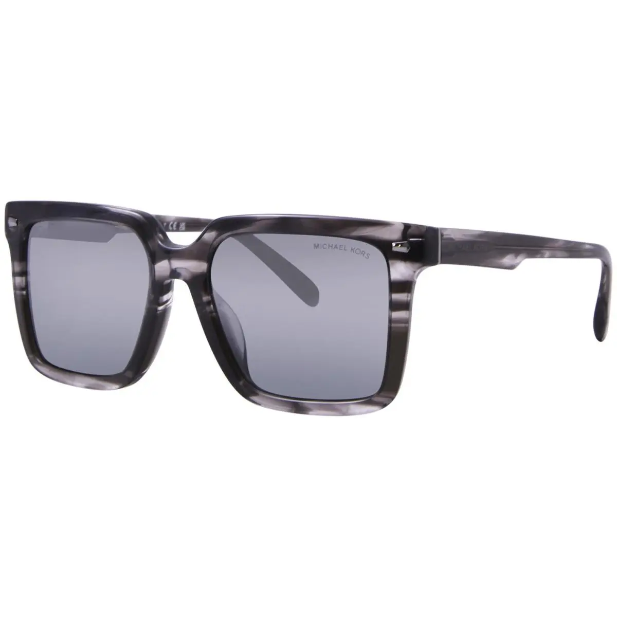 Michael Kors Abruzzo MK2217U 396688 Sunglasses Men`s Black Horn/grey Lenses 55mm
