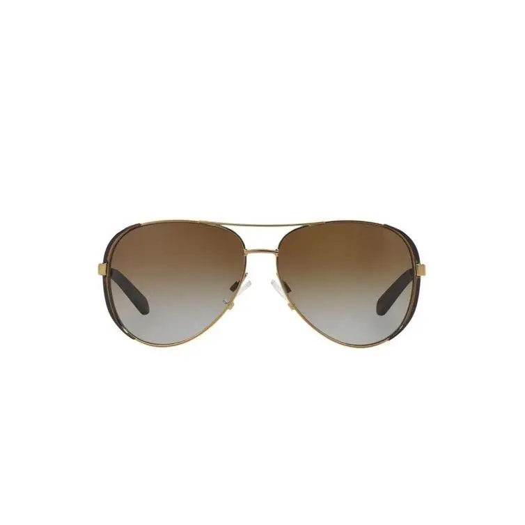 Michael Kors 5004 Chelsea Aviator Sunglasses Gold/dark Brown Polarized 59mm Lens
