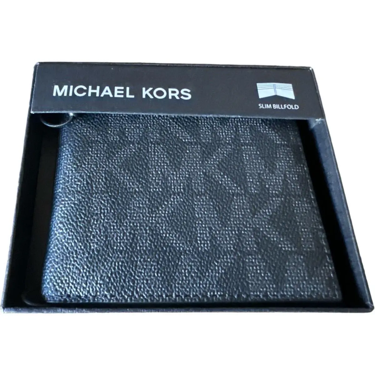 Michael Kors Men Jet Set Slim Billfold Wallet Black