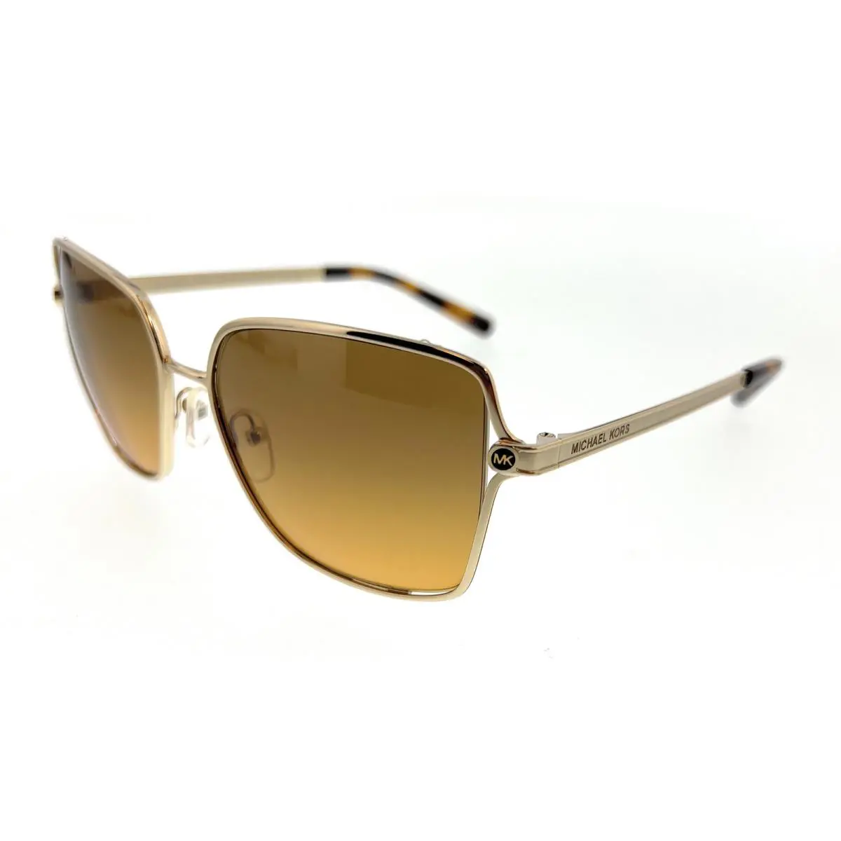 Michael Kors 0MK1087 101418 Shiny Light Gold Square Sunglasses