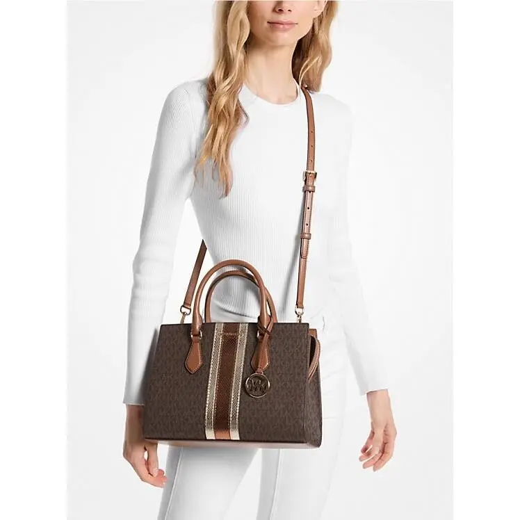 Michael Kors Sheila Medium Center Zip Crossbody Satchel Bag