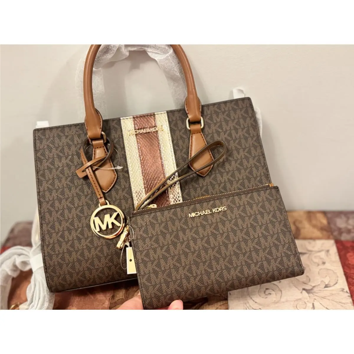 Sheila Medium Center Zip Crossbody Satchel Bag by Michael Kors