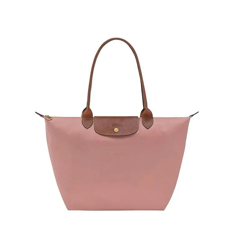 Le Pliage Large Nylon Shoulder Tote 1899089 Multi Colors Pink Tea by Longchamp