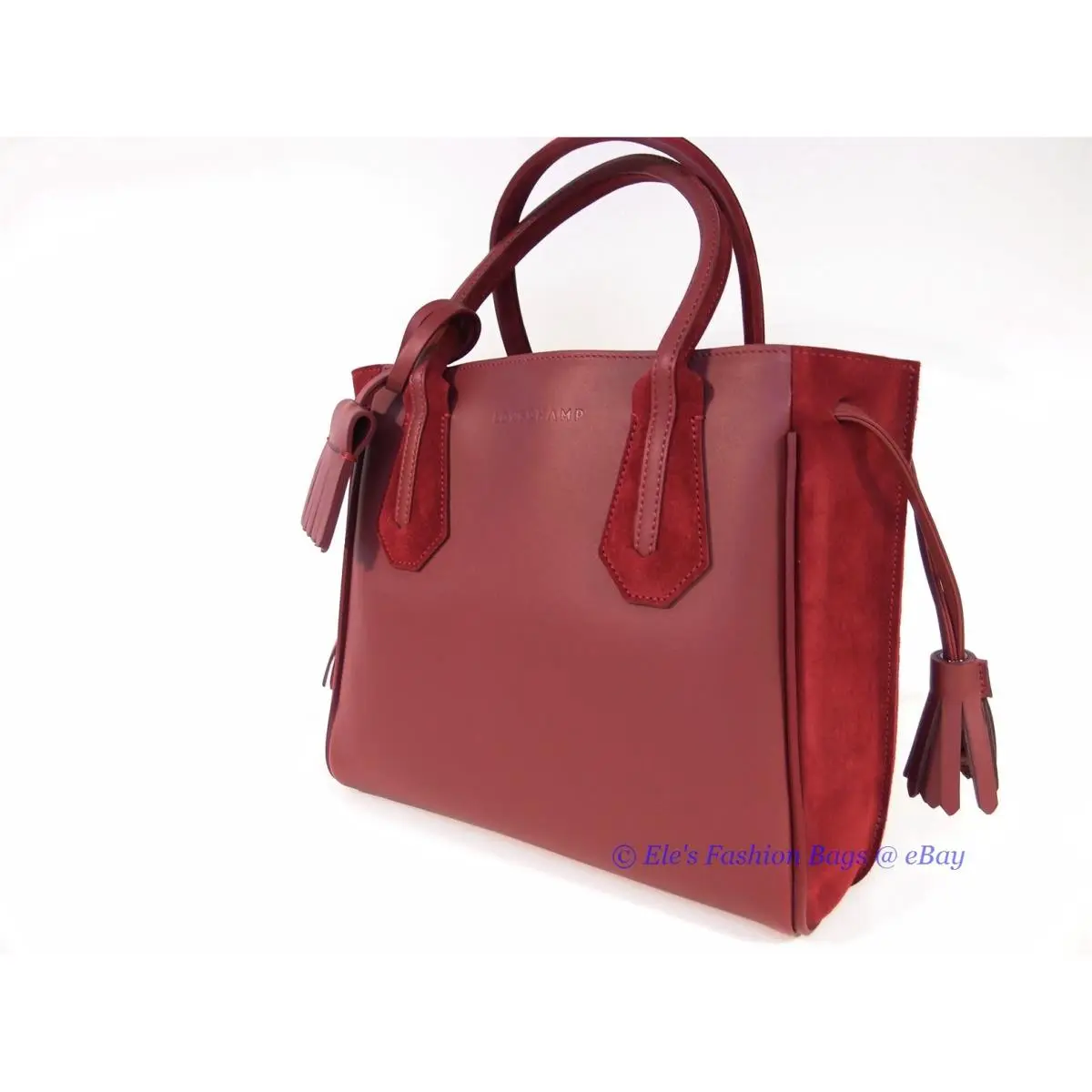Longchamp  bag   - Leather: Bordeaux, Handle/Strap: Red, Hardware: Gray 12