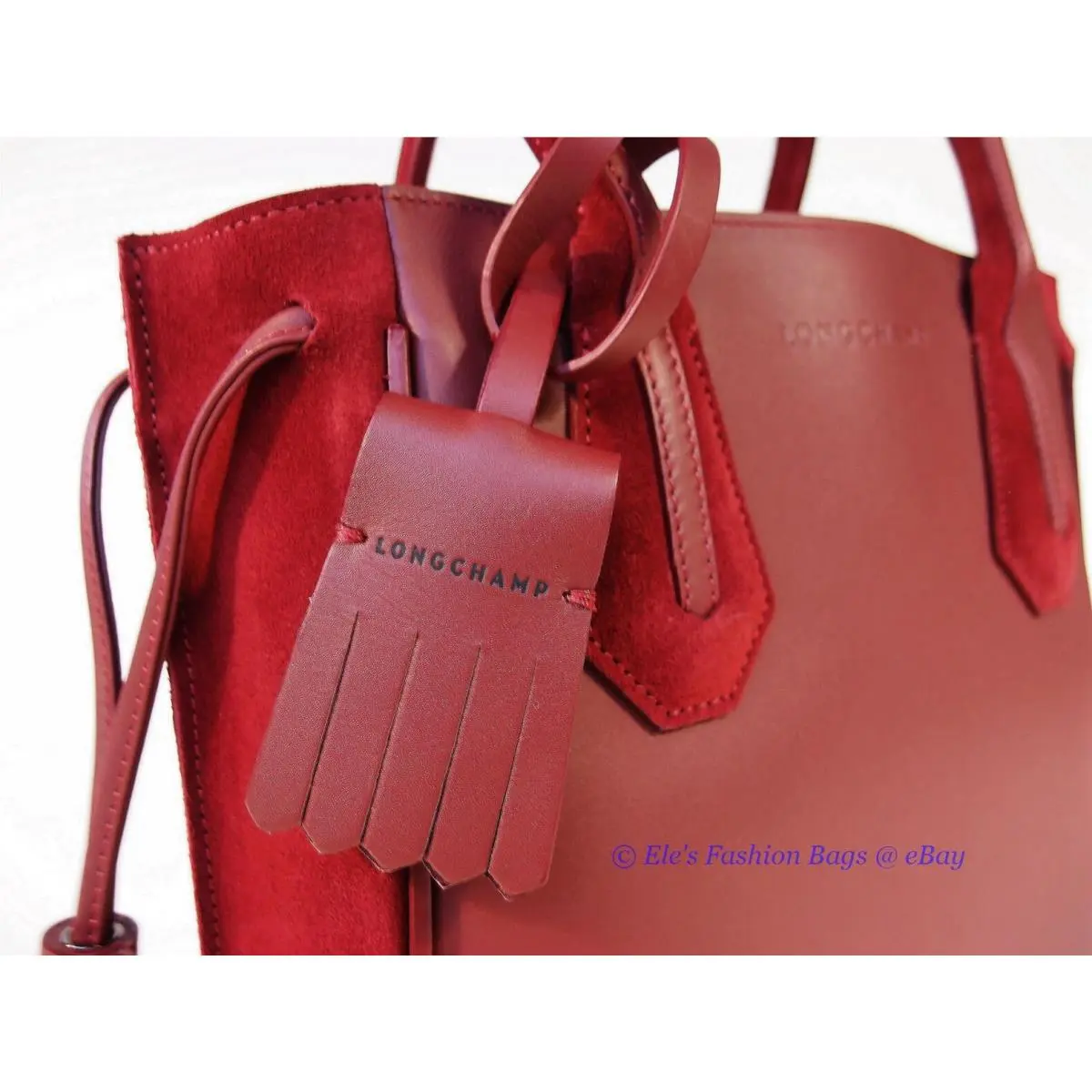 Longchamp  bag   - Leather: Bordeaux, Handle/Strap: Red, Hardware: Gray 15