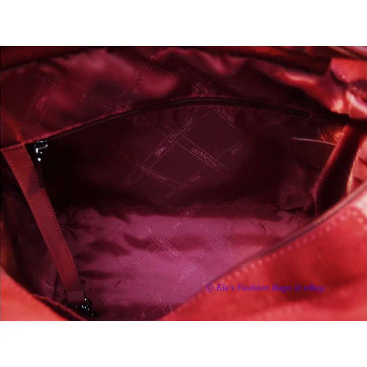 Longchamp  bag   - Leather: Bordeaux, Handle/Strap: Red, Hardware: Gray 19