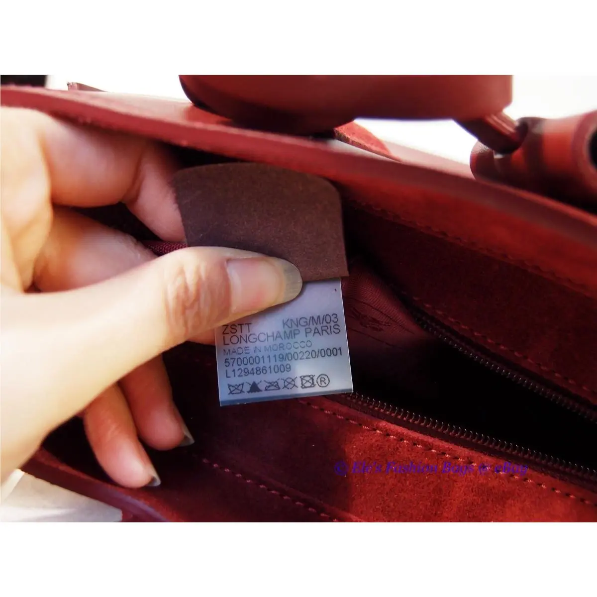 Longchamp  bag   - Leather: Bordeaux, Handle/Strap: Red, Hardware: Gray 21
