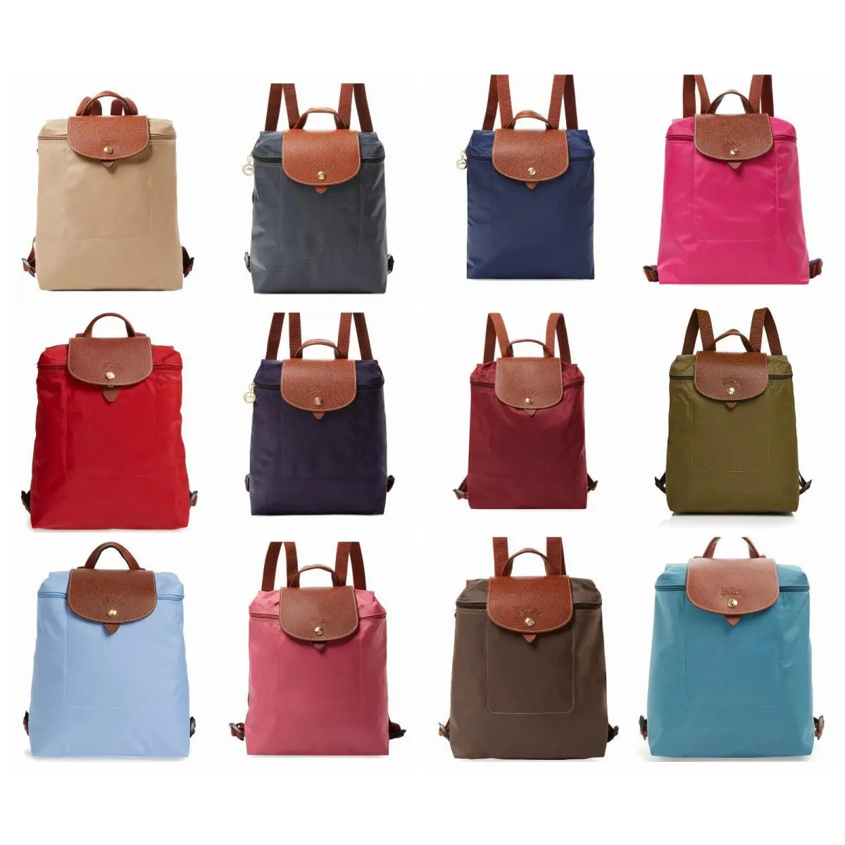 Longchamp Le Pliage Nylon Foldable Travel Backpack Many Colors