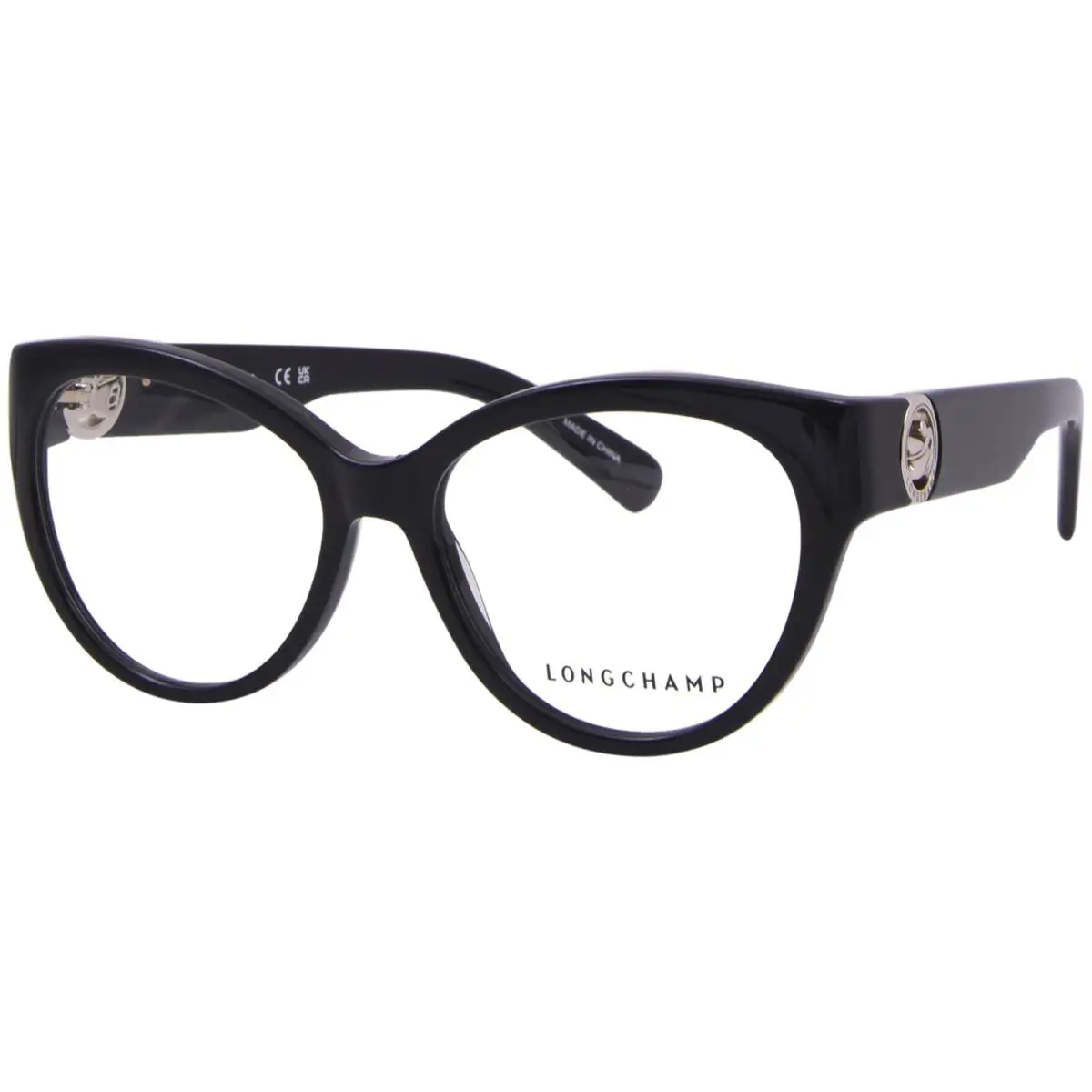 LO2728 001 Eyeglasses Women`s Black Full Rim Cat Eye 53mm by Longchamp