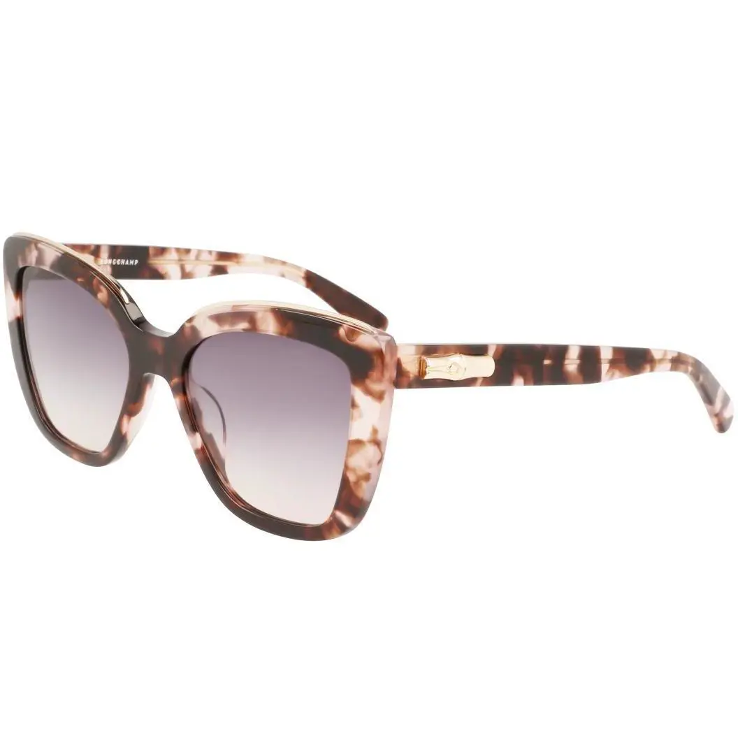 Longchamp LO-692S 690 Rose Havana Sunglasses with Grey Lenses