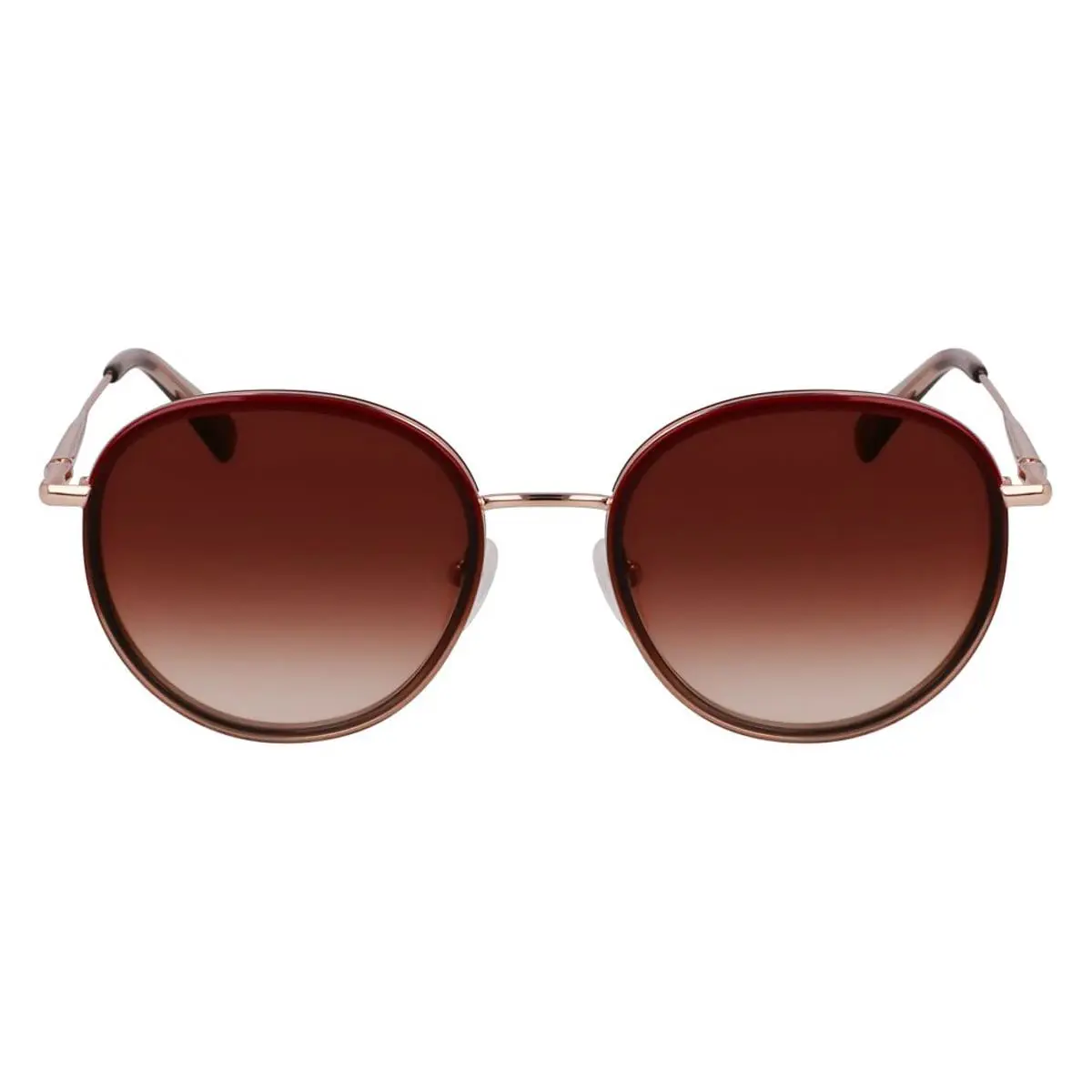 Longchamp LO176S Sunglasses Female Rose Gold 52mm - Frame: Rose Gold, Lens: Gradient Burgundy