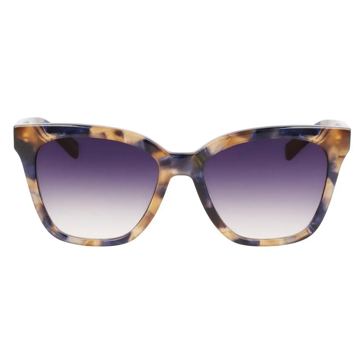 Longchamp LO696S Sunglasses Women Blue Havana Cat Eye 54mm