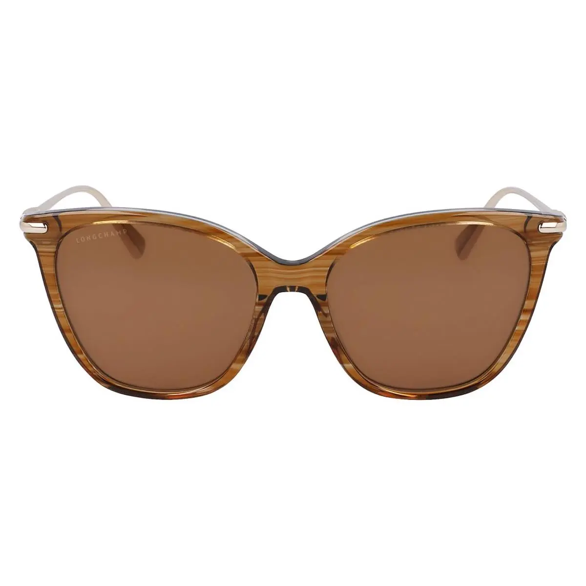 Longchamp LO757S Sunglasses Women Striped Brown 55mm