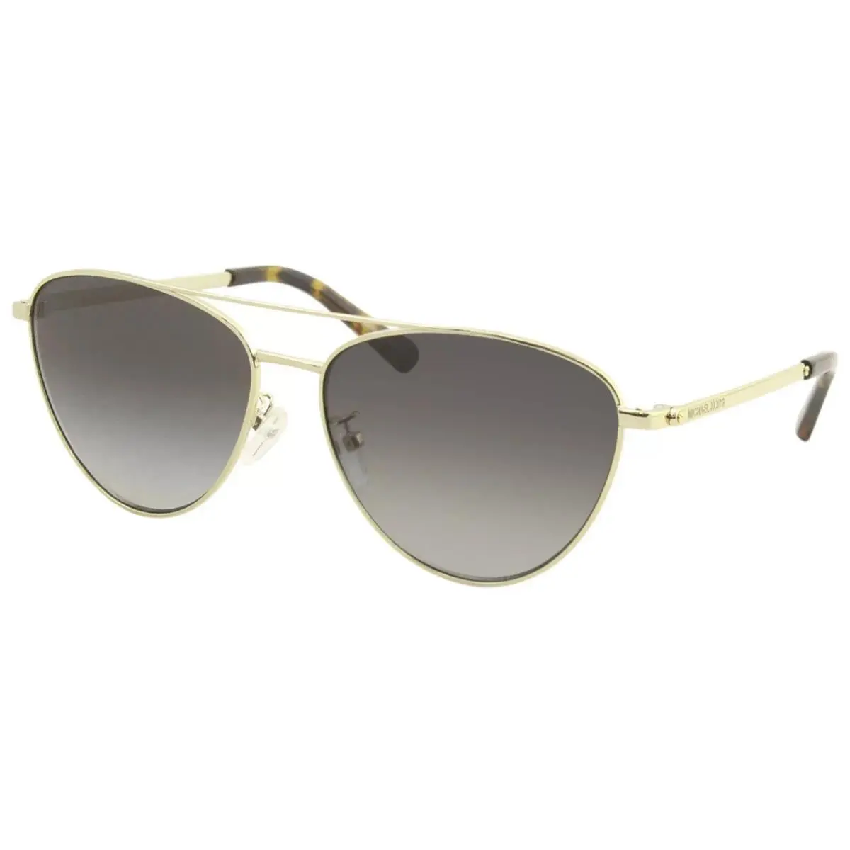Michael Kors Women`s Barcelona MK1056 MK/1056 10148G Light Gold Sunglasses 58mm - Frame: Gold, Lens: Gray