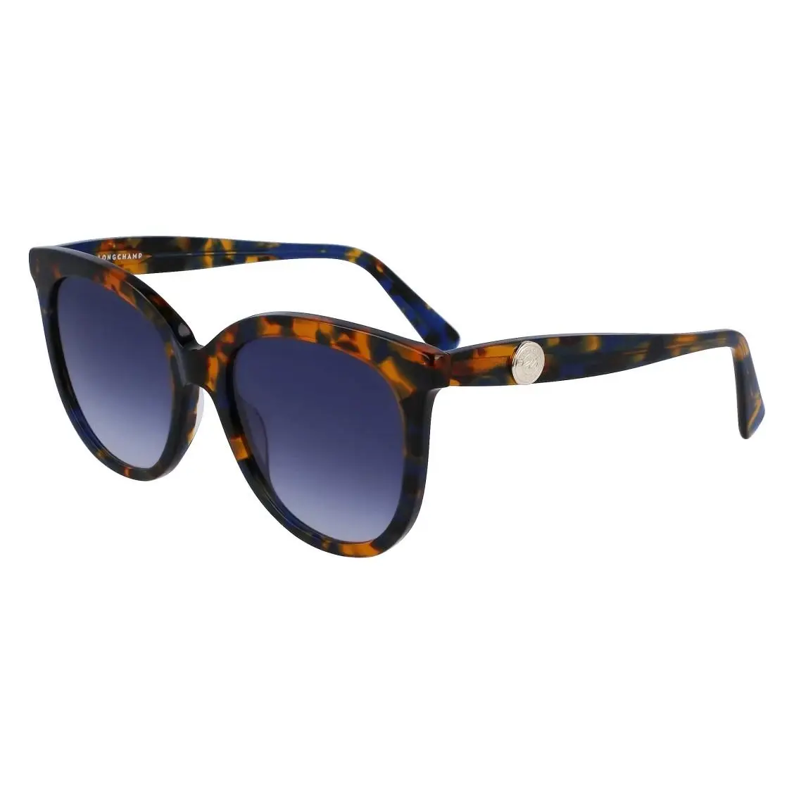 Longchamp LO731S 430 Blue Havana Sunglasses with Blue Gradient Lenses