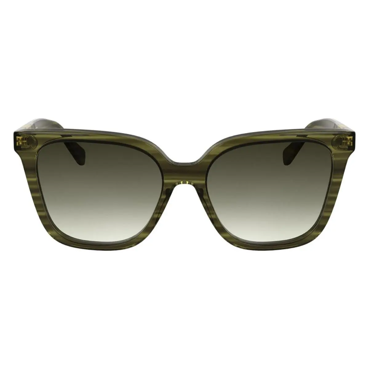LO772S Sunglasses Female Striped Green 55mm by Longchamp