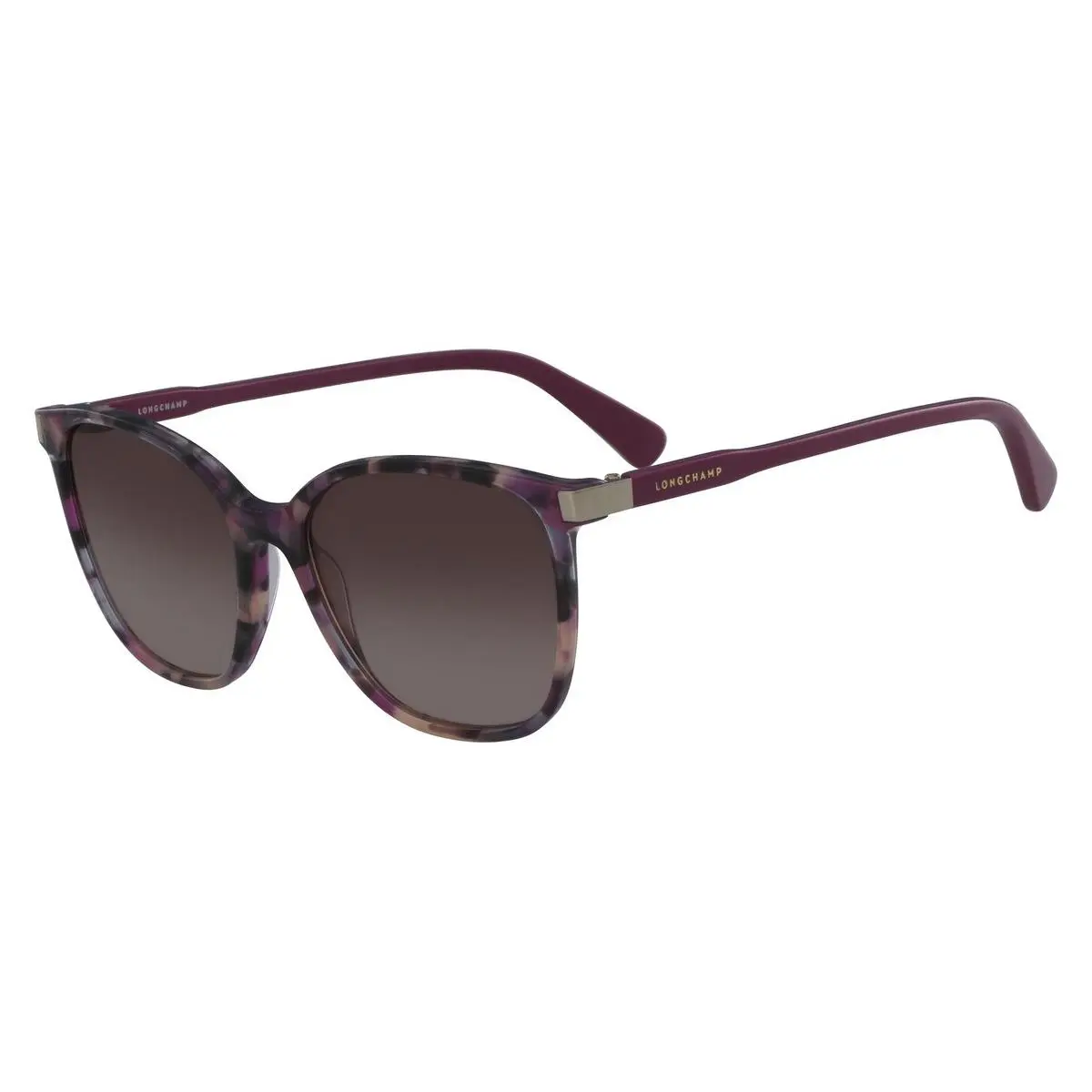 Longchamp LO612S Sunglasses Women Havana Purple Rectangle 54