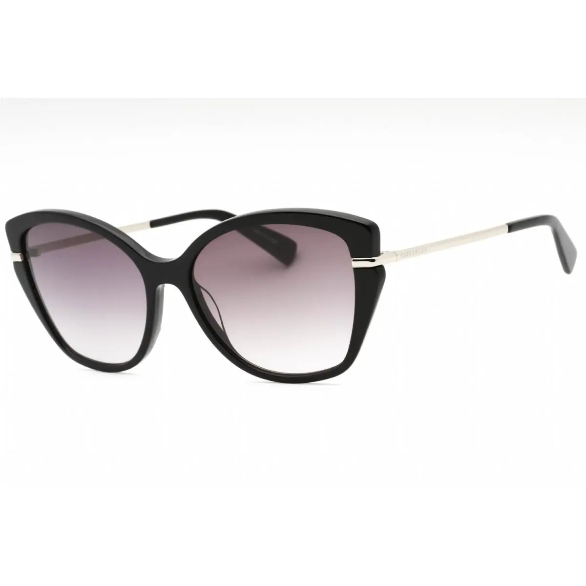 Longchamp LO627S 001 Sunglasses Black Frame Grey Gradient Lenses 57mm - Frame: Black, Lens: Gray