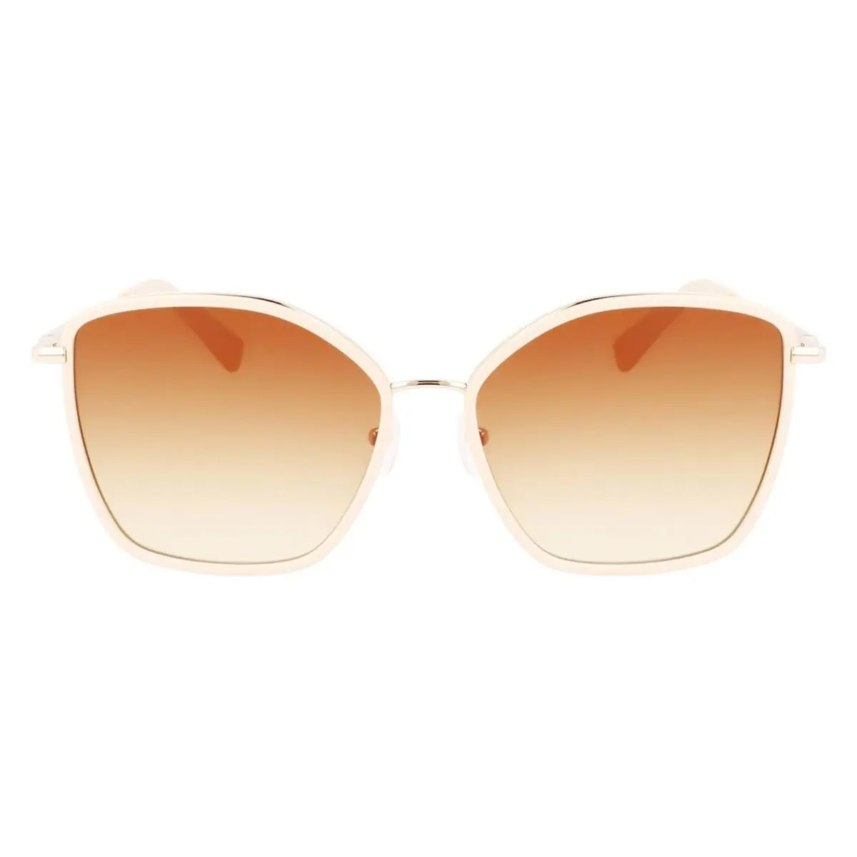 LO685S Sunglasses Women Gold/ivory Butterfly 59mm by Longchamp