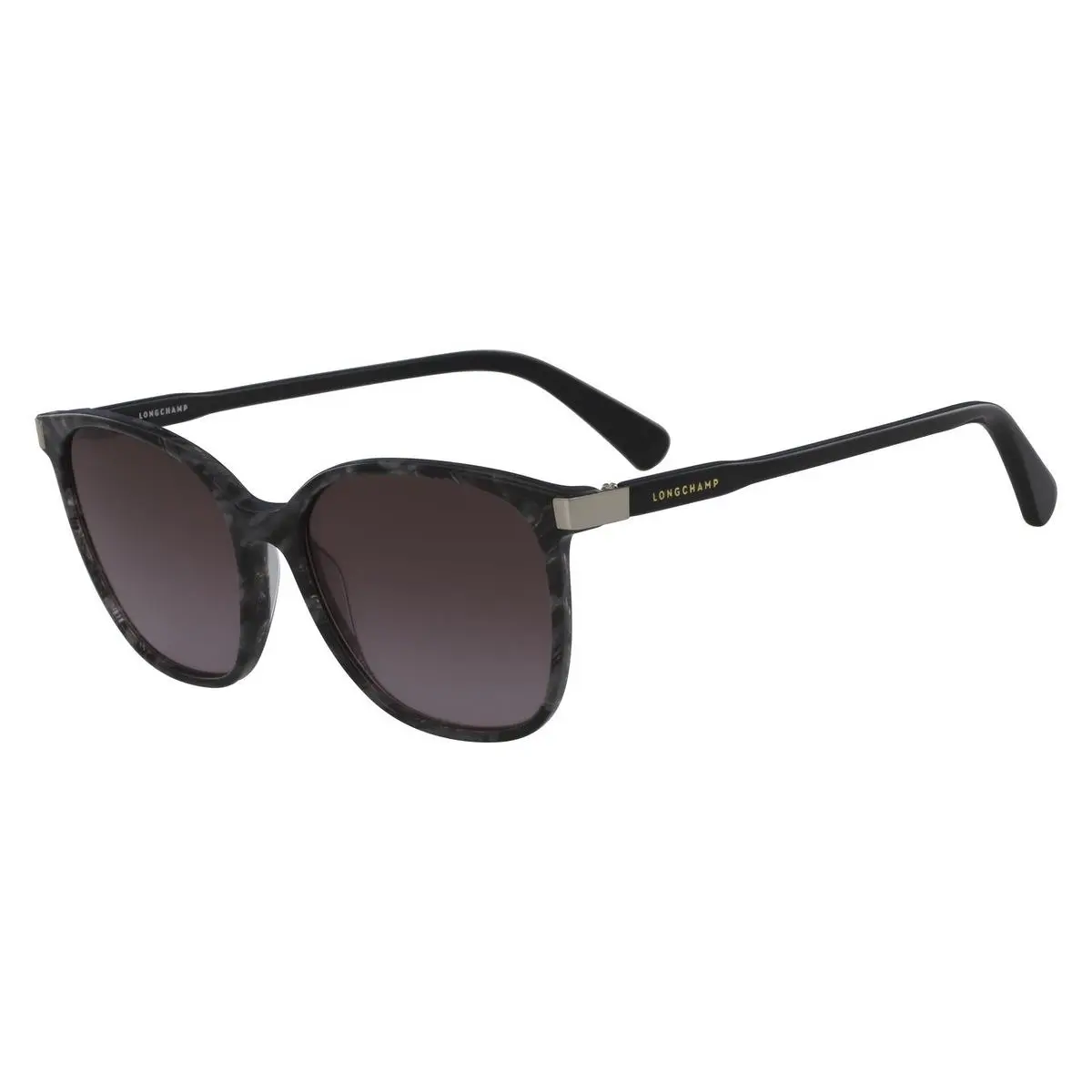 LO612S Sunglasses Women Marble Black Rectangle 54mm by Longchamp