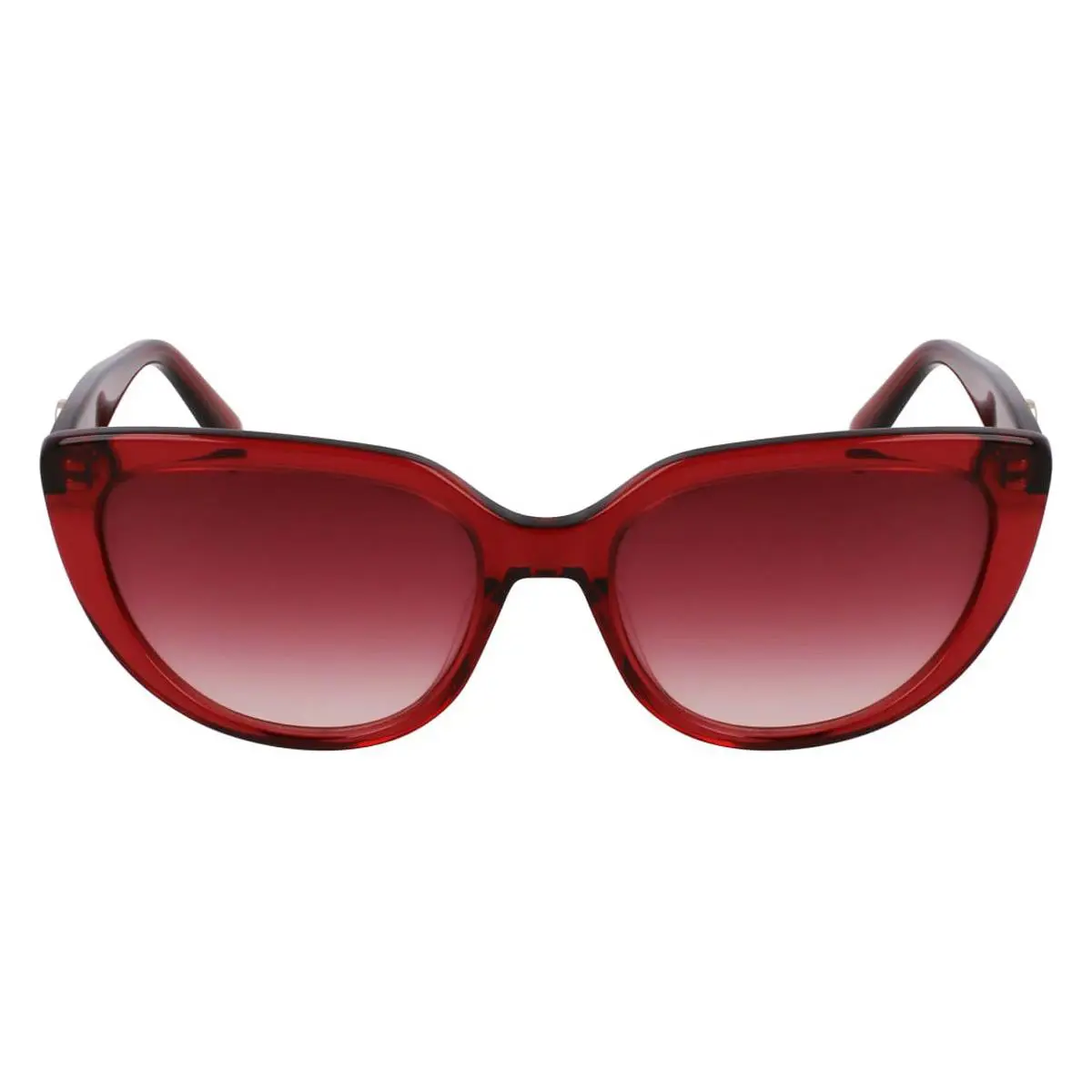 LO766S Sunglasses Female Transparent Burgundy 53mm by Longchamp