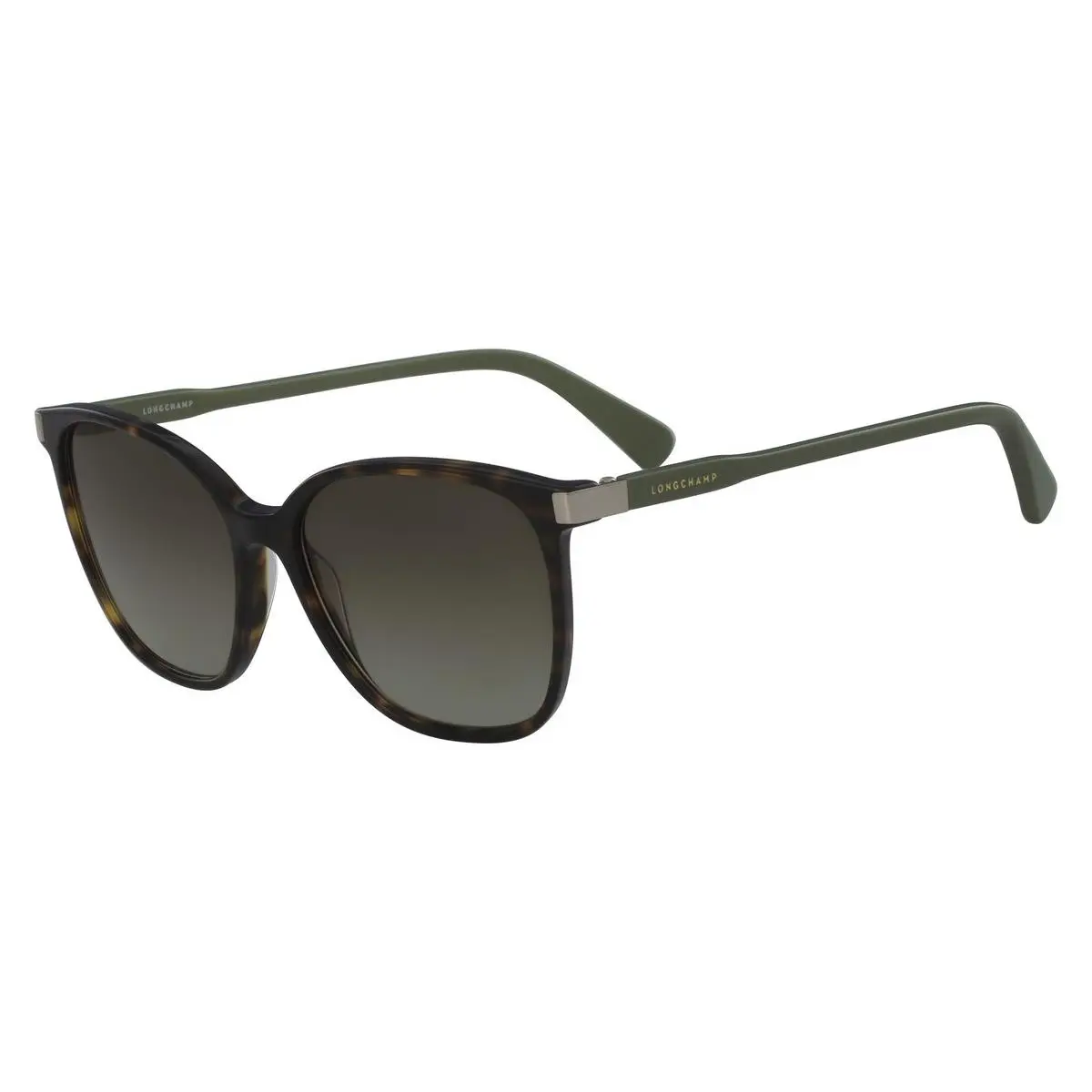 LO612S Sunglasses Women Dark Havana Rectangle 54mm by Longchamp