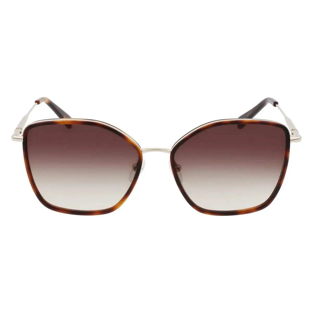 LO685S Sunglasses Women Gold Square 59mm by Longchamp