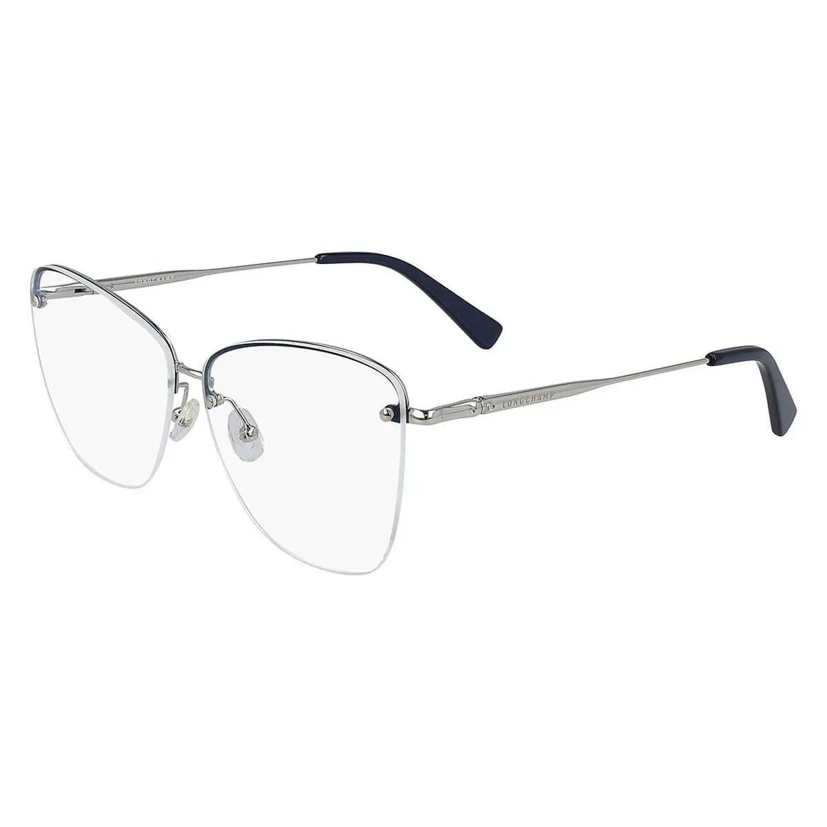 Longchamp LO2116 424 Blue Drill Out Eyeglasses 57mm with Case