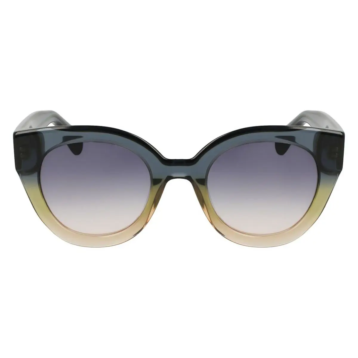 Longchamp LO750S Sunglasses Female Transparent Gradient Blue 49mm - Frame: Transparent Gradient Blue, Lens: Beige