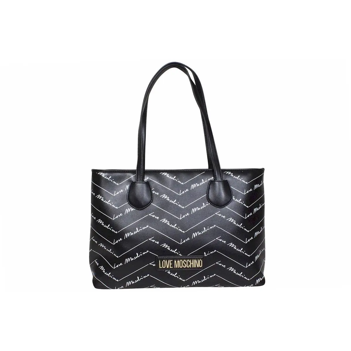 Love  All-over Logo Romantic Shopper Handbag Women`s JC4243PP0BKH0 Black by Moschino