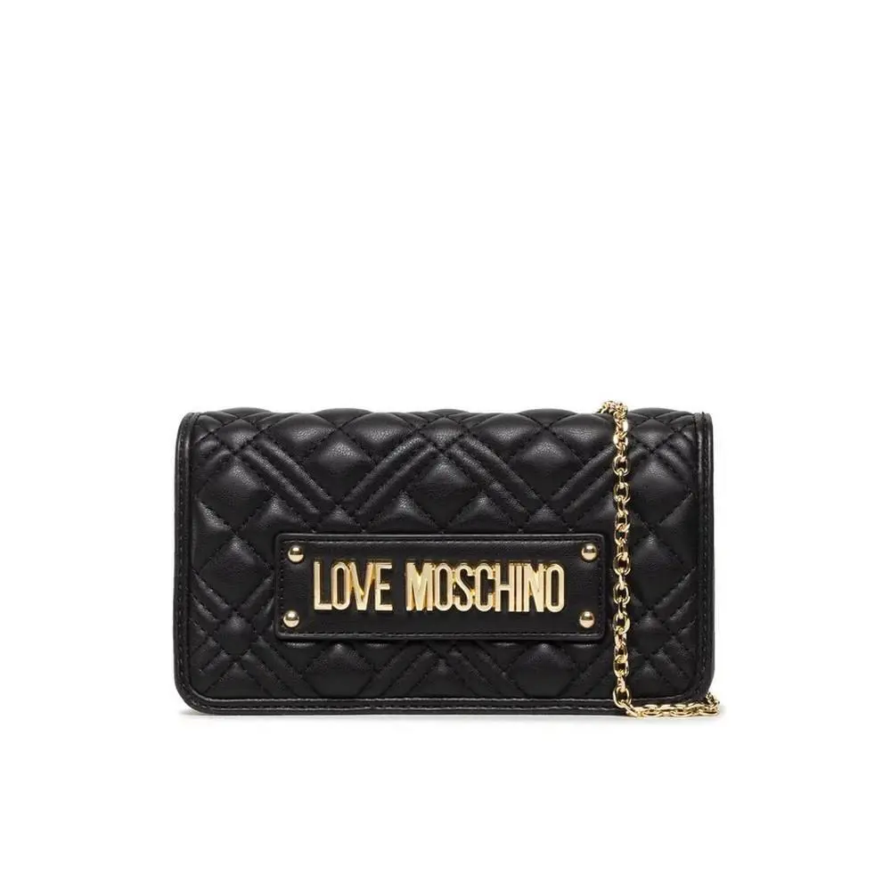 Love  Women`s Handbag Bag Tracollina Quilted PU Nero JC5681PP1FLA by Moschino