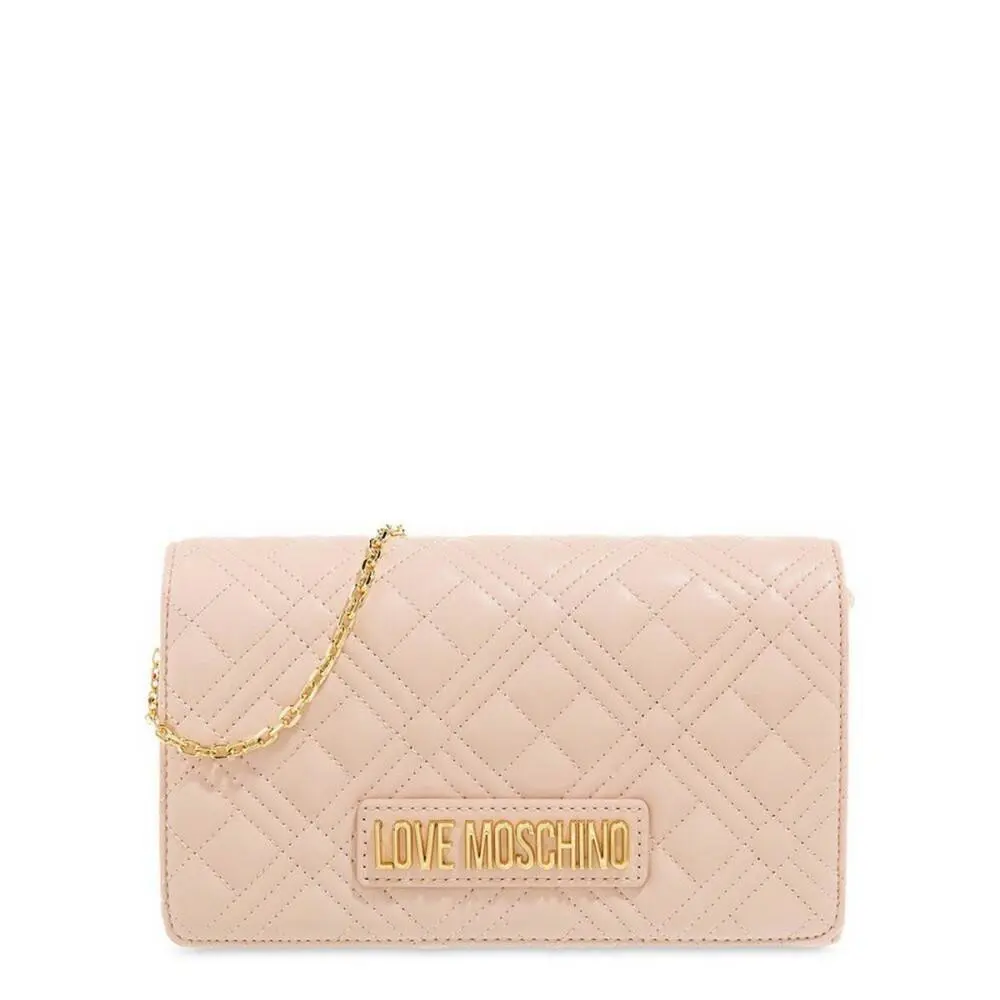 Love Moschino Women`s Handbag Bag Borsa Quilted PU JC4079PP1GLA0609 - Exterior: Tan