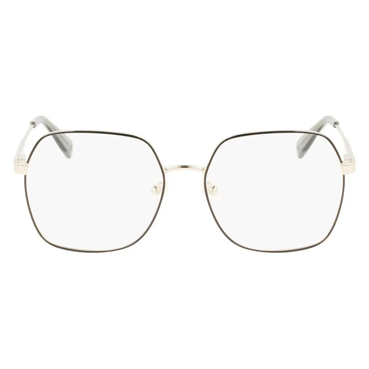 LO2148 Eyeglasses Women Gold/black Oversized 55mm by Longchamp