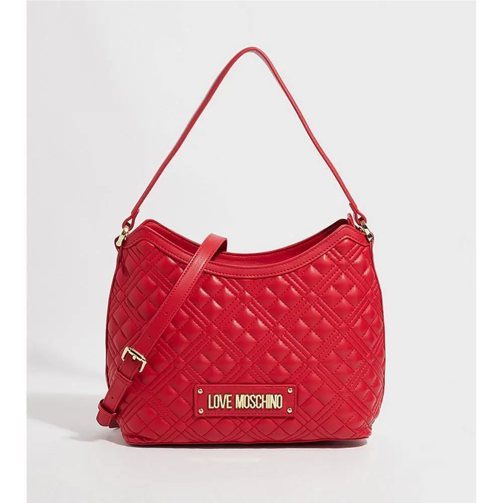 Love Moschino Women`s Handbag Bag Quilted PU Rosso Quilted JC4023PP1FLA05