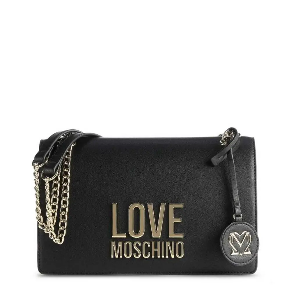 Love Moschino Women`s Handbag Bag Borsa Bonded PU Nero JC4099PP1FLJ000A