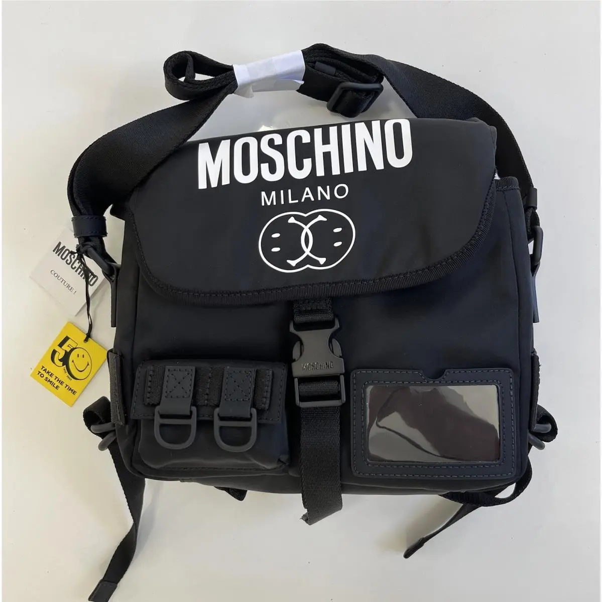 Moschino Double Smiley Face Bag Tote Jeremy Scott W/tags