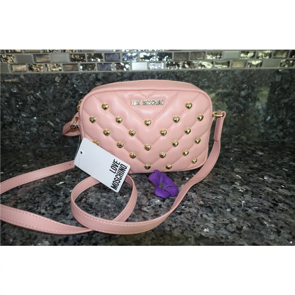 Love Moschino Borsa Matt Nappa pu Cipria Purse Crossbody Pink