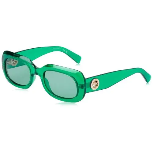 LO-716S 303 Crystal Green Sunglasses with Green Lenses by Longchamp