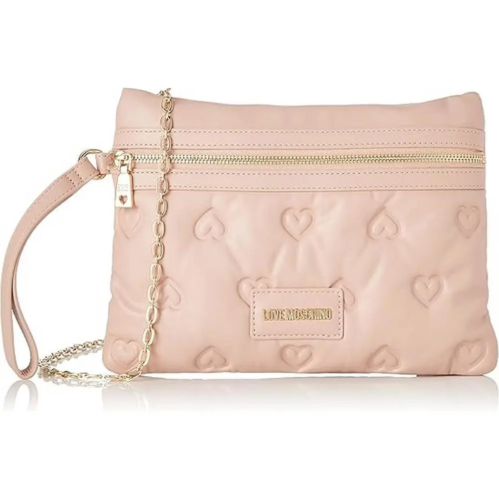 Love Moschino Women`s Handbag Bag Borsa PU Embossed Cipria JC4040PP1FLD0601